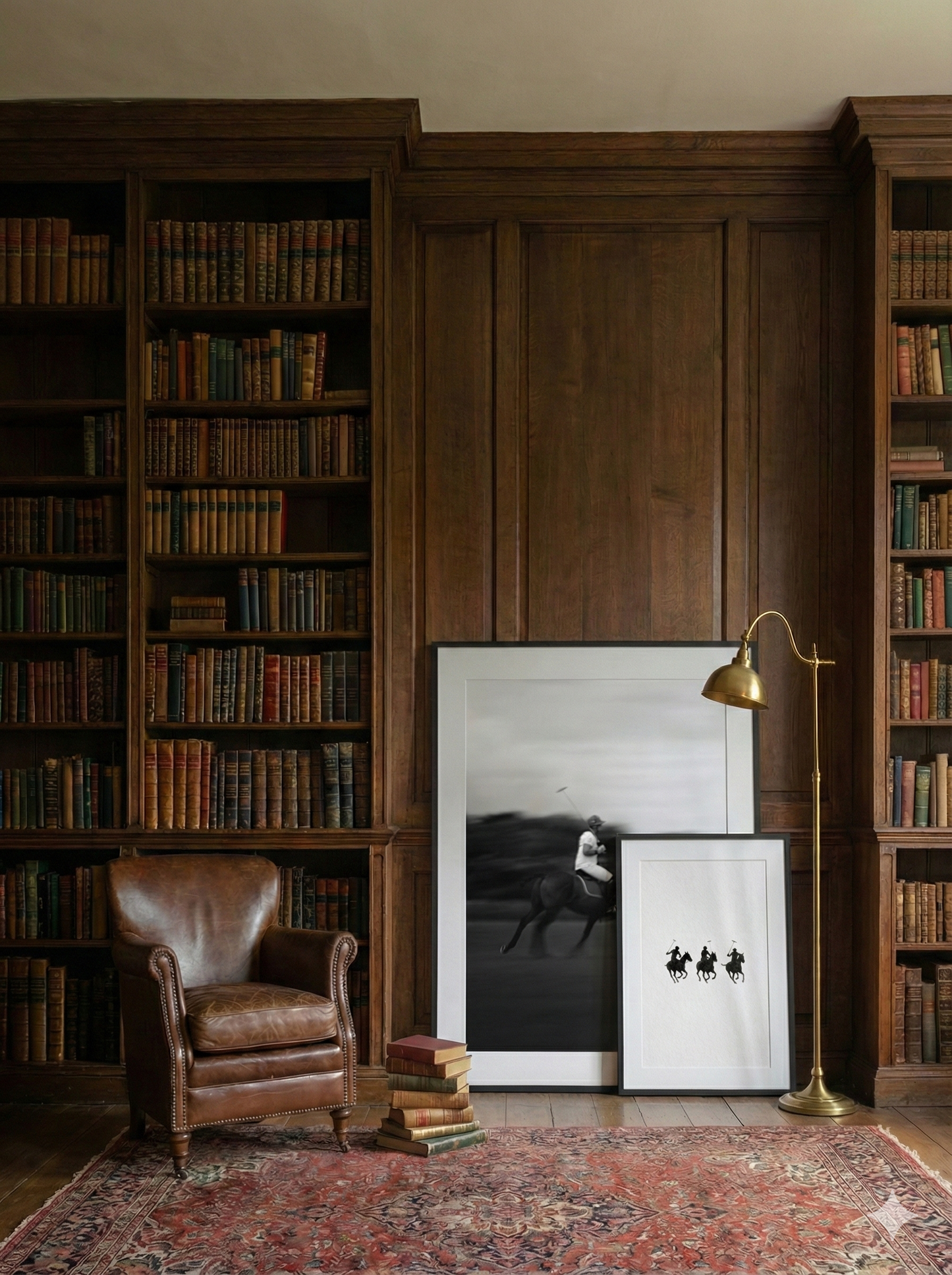 Polospieler Aquarell