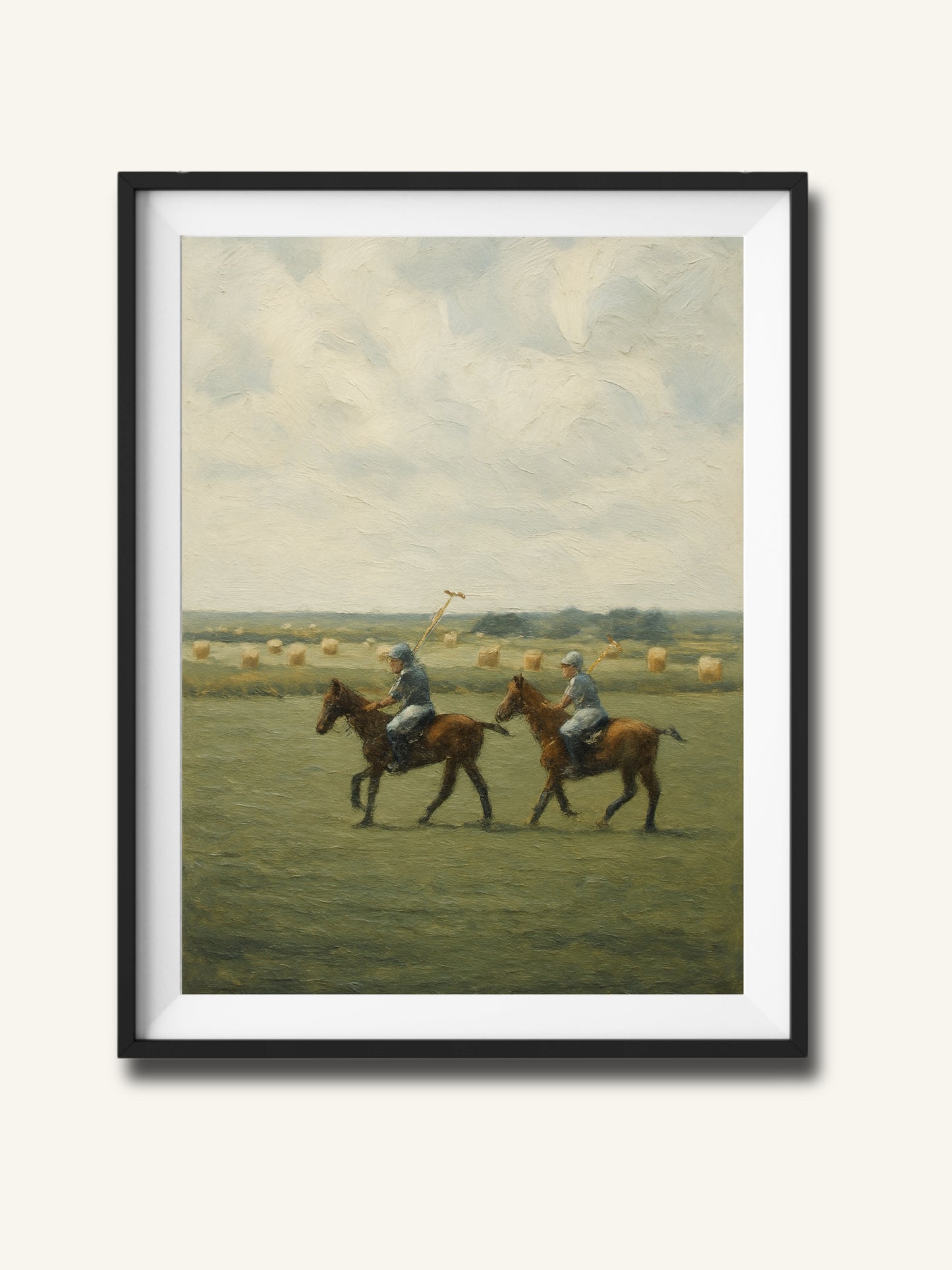 Zwei Spieler im Ölstil