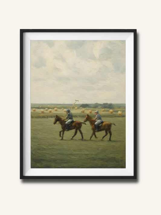 Zwei Spieler im Ölstil